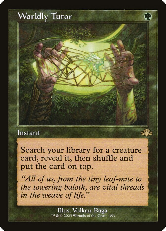 Worldly Tutor 353 (Dominaria Remastered)  - Retro