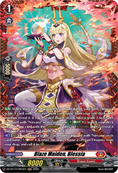 Blaze Maiden Blessia FR DZ-BT13/FR04EN (DZ-BT13: Parallactic Clash) 
