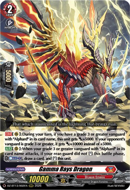 Gamma Rays Dragon DZ-BT13/002EN (DZ-BT13: Parallactic Clash) 