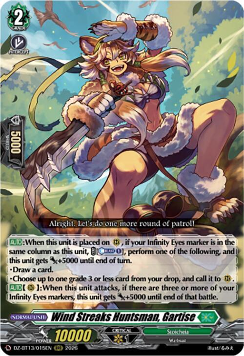 Wind Streaks Huntsman Gartise DZ-BT13/015EN (DZ-BT13: Parallactic Clash) 