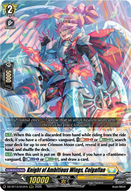 Knight of Ambitious Wings Colgaflan DZ-BT13/012EN (DZ-BT13: Parallactic Clash) 