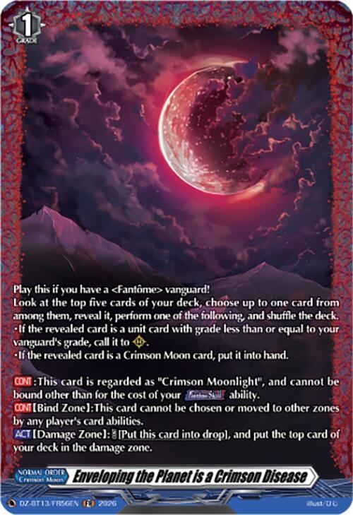 Enveloping the Planet is a Crimson Disease FR DZ-BT13/FR56EN (DZ-BT13: Parallactic Clash) 
