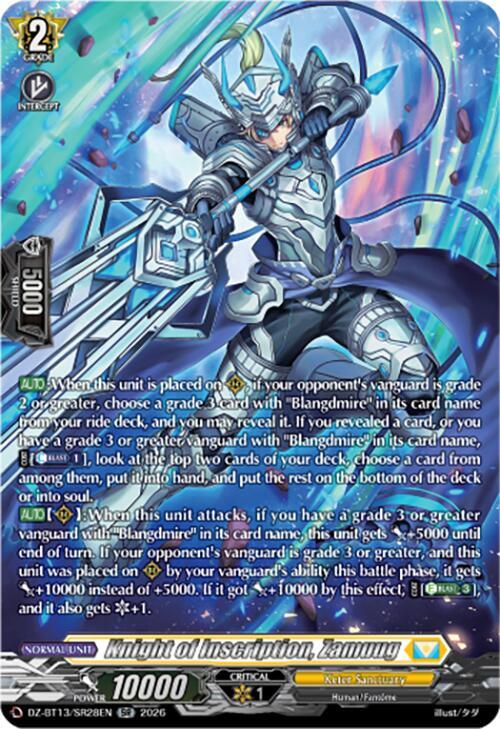 Knight of Inscription Zamuug SR DZ-BT13/SR28EN (DZ-BT13: Parallactic Clash) 