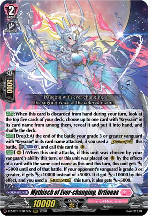 Mythisch of Ever changing Urtineas DZ-BT13/018EN (DZ-BT13: Parallactic Clash) 