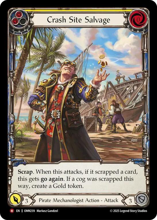 Crash Site Salvage (Extended Art) OMN239 (Omens of the Third Age)  - Cold Foil