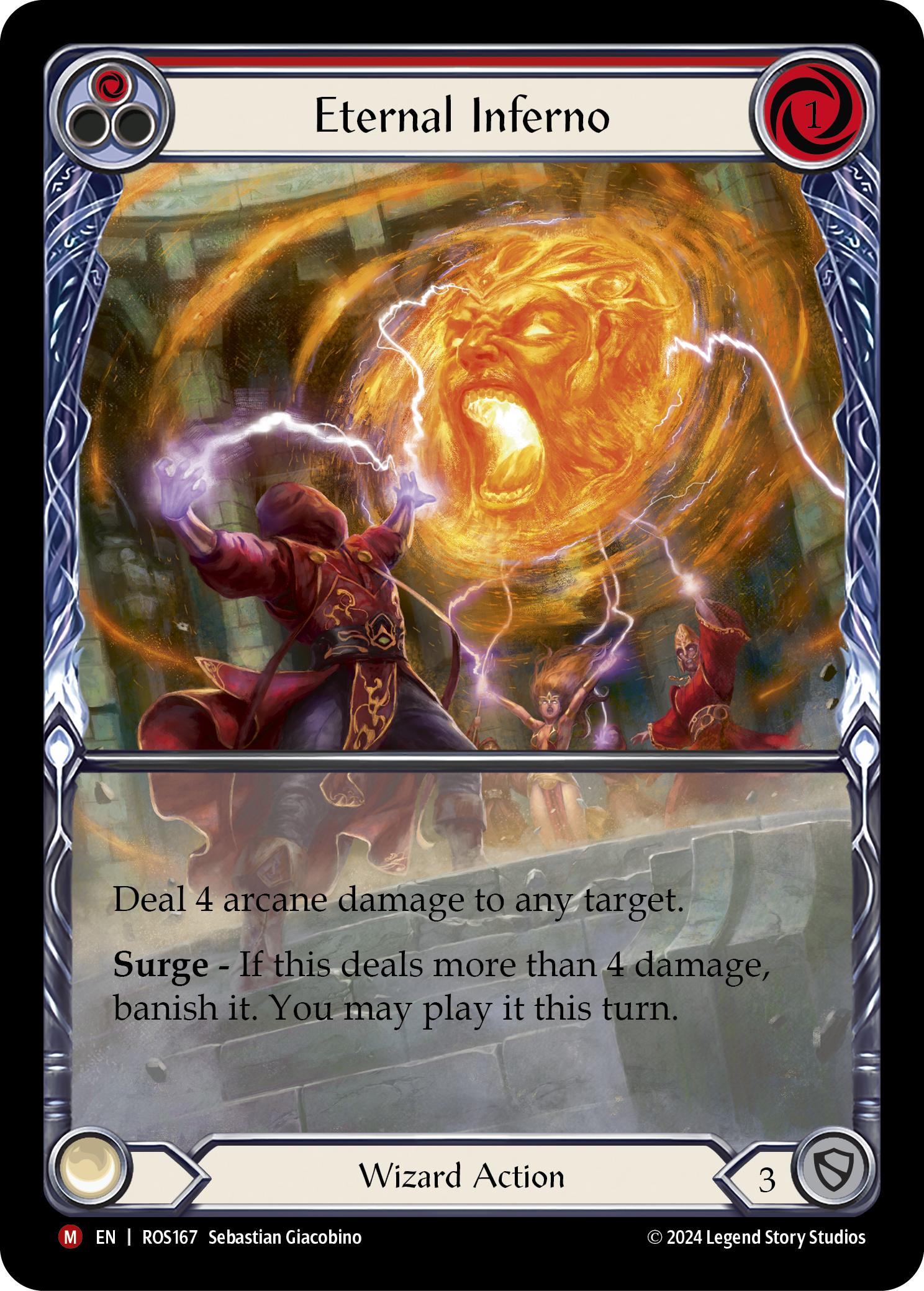 Eternal Inferno ROS167 (Rosetta)  - Extended Art Rainbow Foil