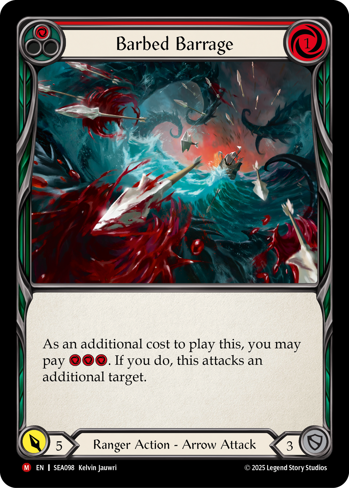 Barbed Barrage SEA098 (High Seas)  - Rainbow Foil