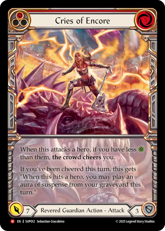 Cries of Encore (Extended Art) SUP012 (Super Slam)  - Cold Foil