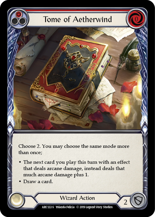 Tome of Aetherwind ARC122 (Arcane Rising)  - 1st Edition Rainbow Foil