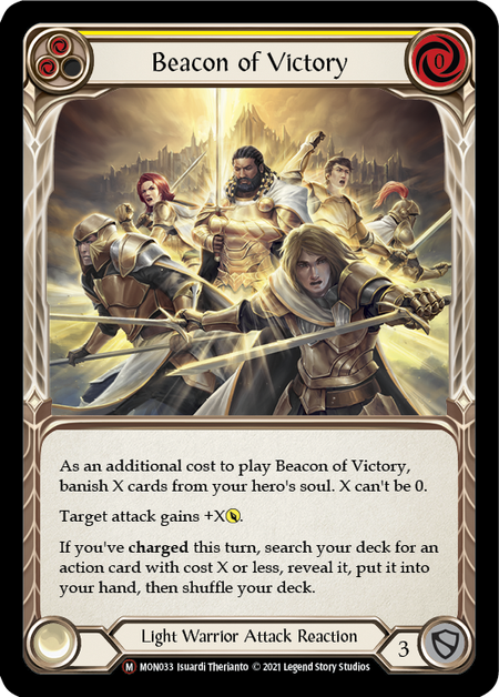 Beacon of Victory MON033 (Monarch)  - Unlimited Edition Rainbow Foil