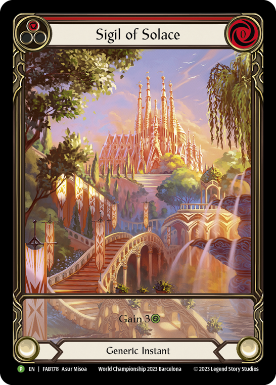 Sigil of Solace FAB178 (Flesh and Blood: Promo Cards)  - Rainbow Foil