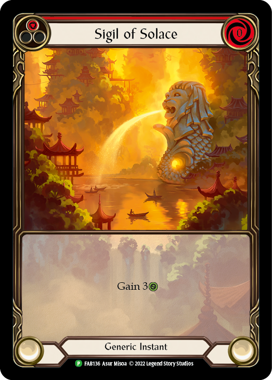 Sigil of Solace FAB136 (Flesh and Blood: Promo Cards)  - Rainbow Foil