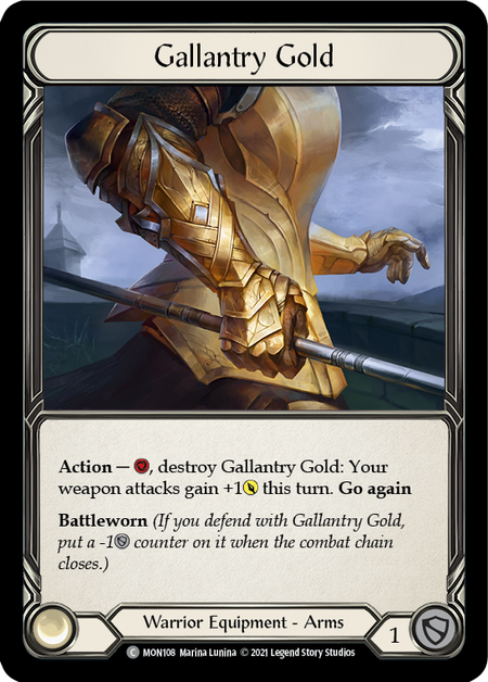 Gallantry Gold MON108 (Monarch)  - 1st Edition Cold Foil