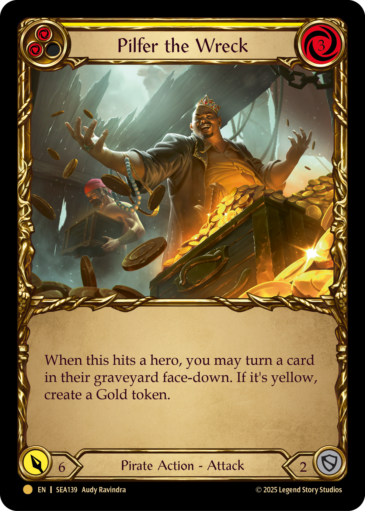 Pilfer the Wreck (Yellow) SEA139 (High Seas)  - Cold Foil
