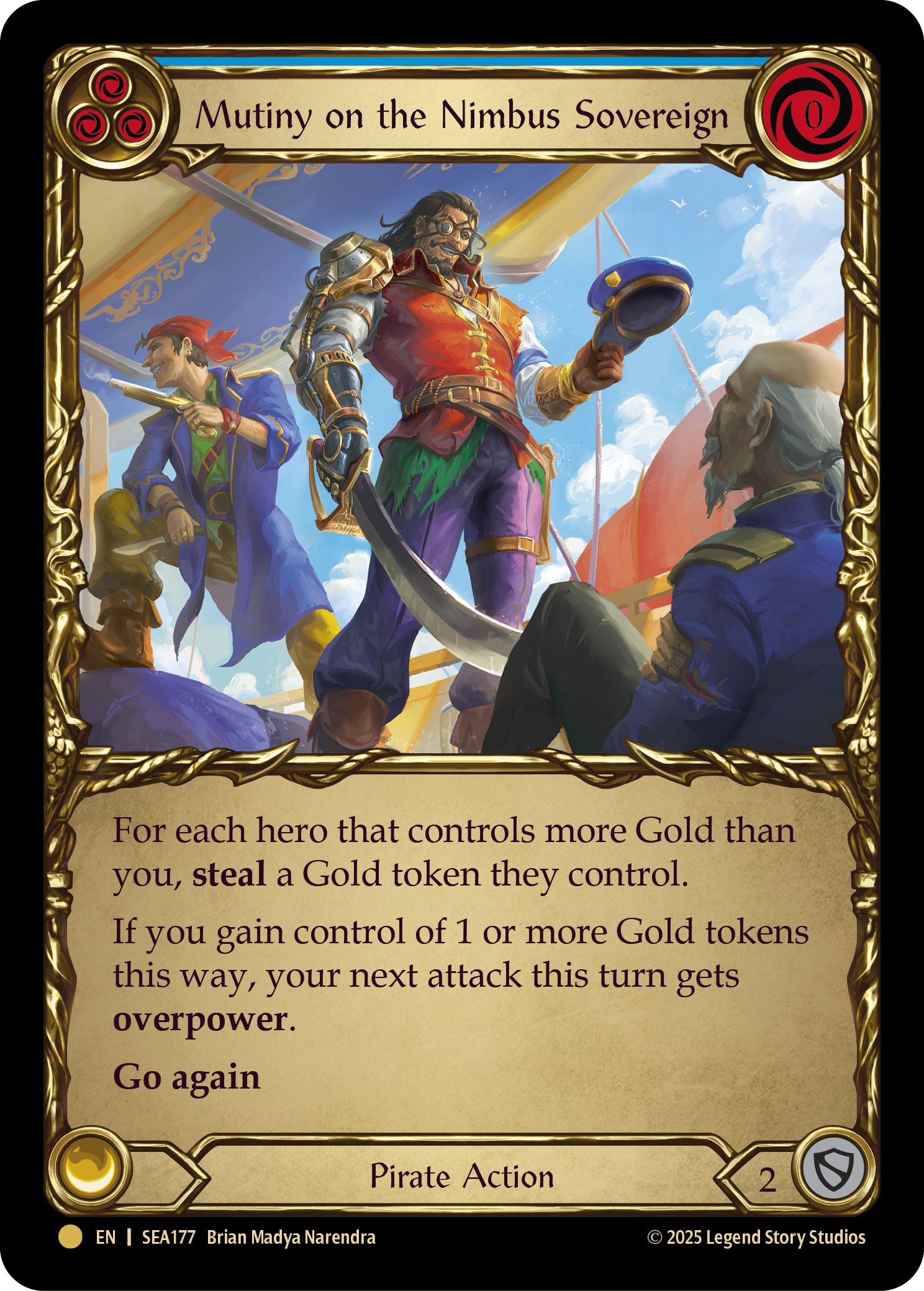 Mutiny on the Nimbus Sovereign SEA177 (High Seas)  - Cold Foil