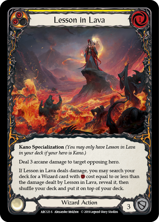 Lesson in Lava ARC121 (Arcane Rising)  - 1st Edition Normal