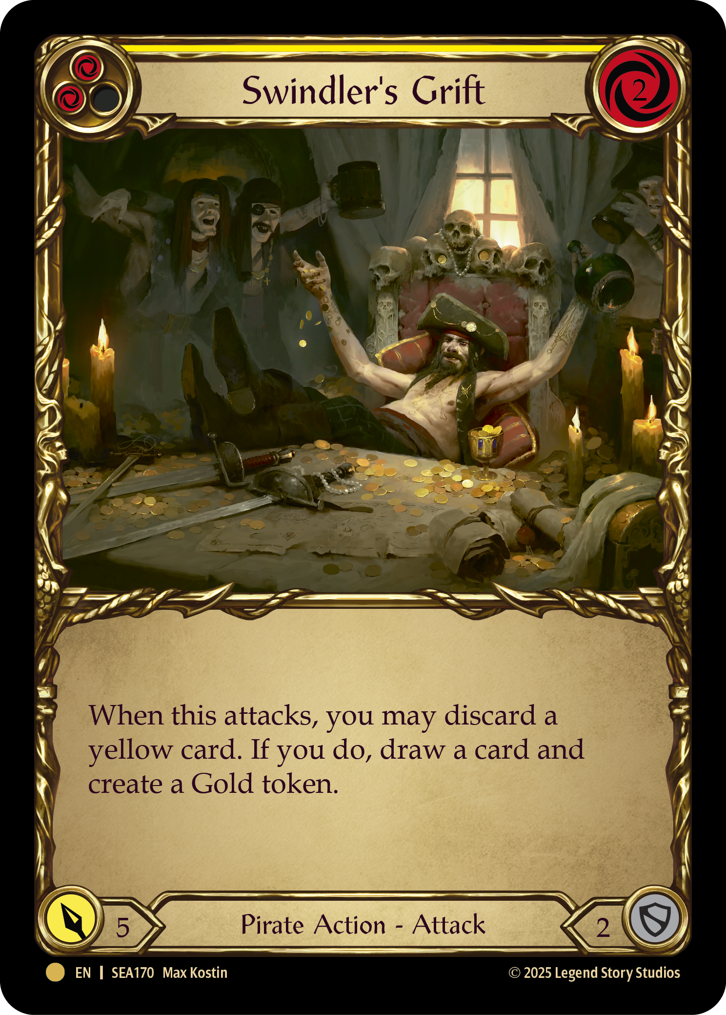 Swindler's Grift (Yellow) SEA170 (High Seas)  - Cold Foil