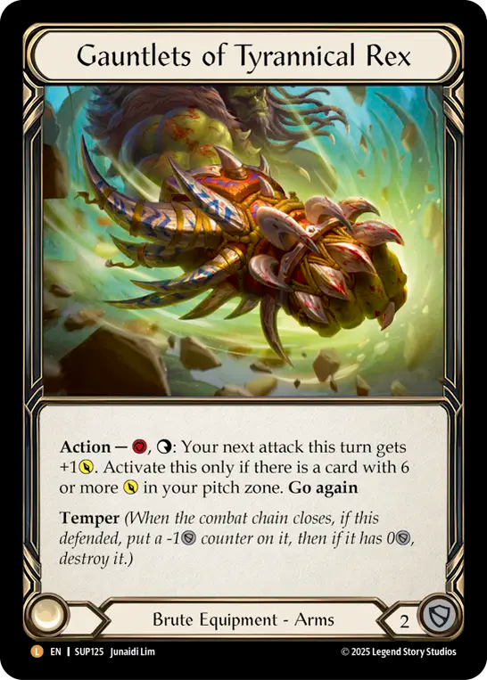 Gauntlets of Tyrannical Rex SUP125 (Super Slam)  - Cold Foil