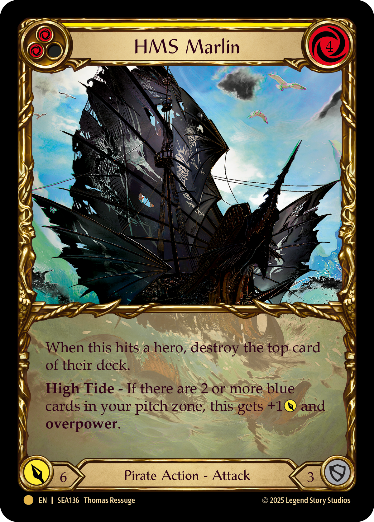 HMS Marlin SEA136 (High Seas)  - Cold Foil