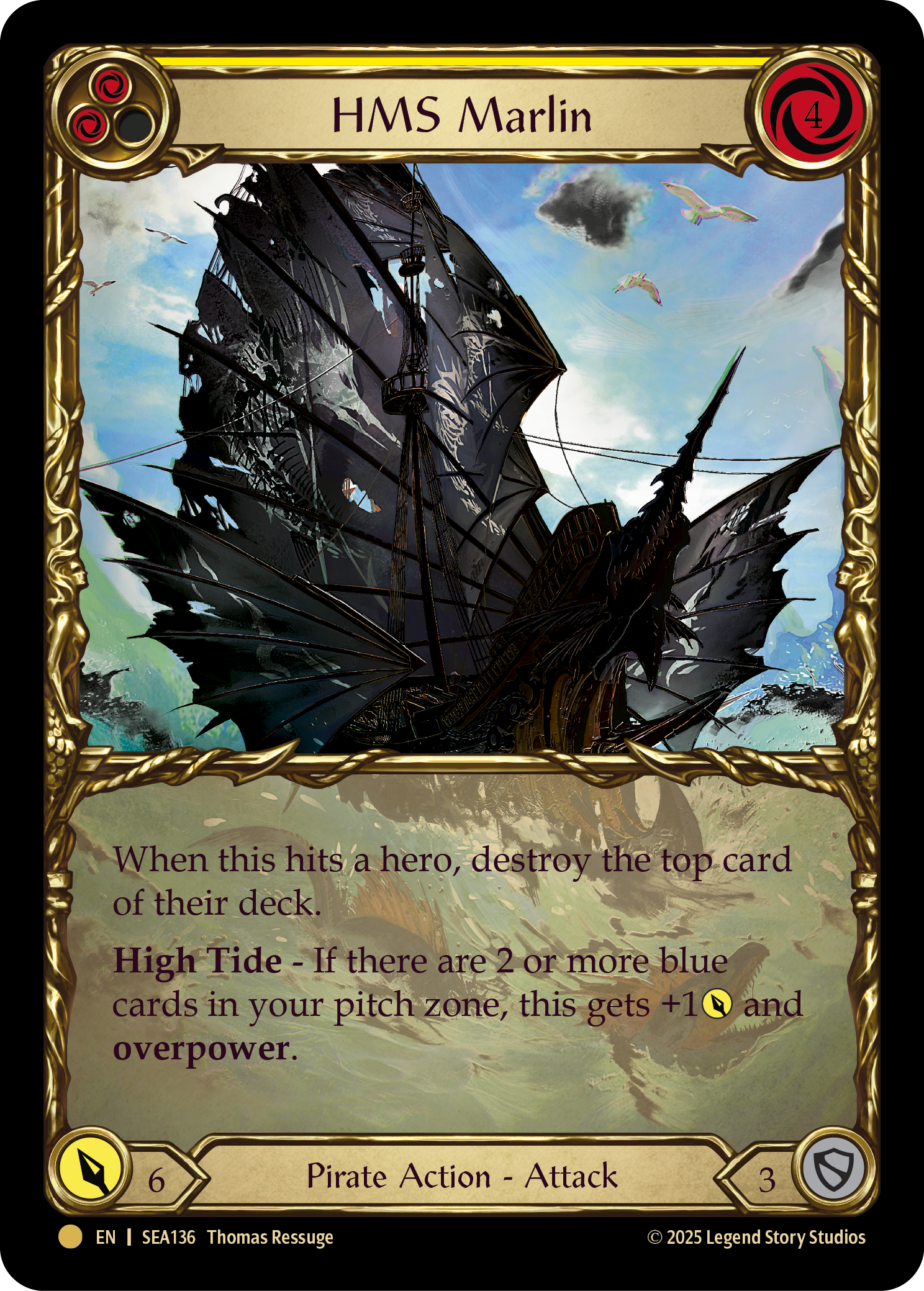 HMS Marlin SEA136 (High Seas)  - Cold Foil