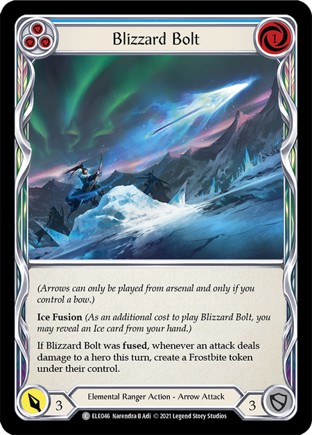 Blizzard Bolt ELE046 (Tales of Aria)  - 1st Edition Rainbow Foil