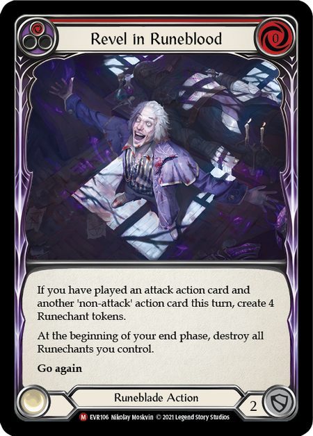 Revel in Runeblood EVR106 (Everfest)  - 1st Edition Normal