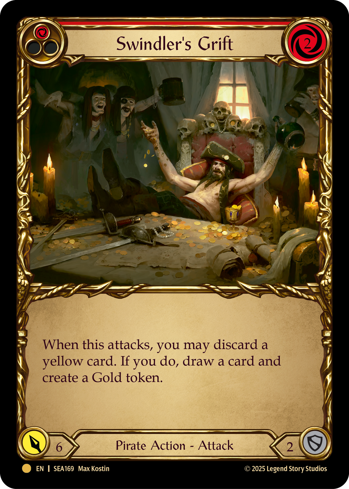 Swindler's Grift (Red) SEA169 (High Seas)  - Cold Foil