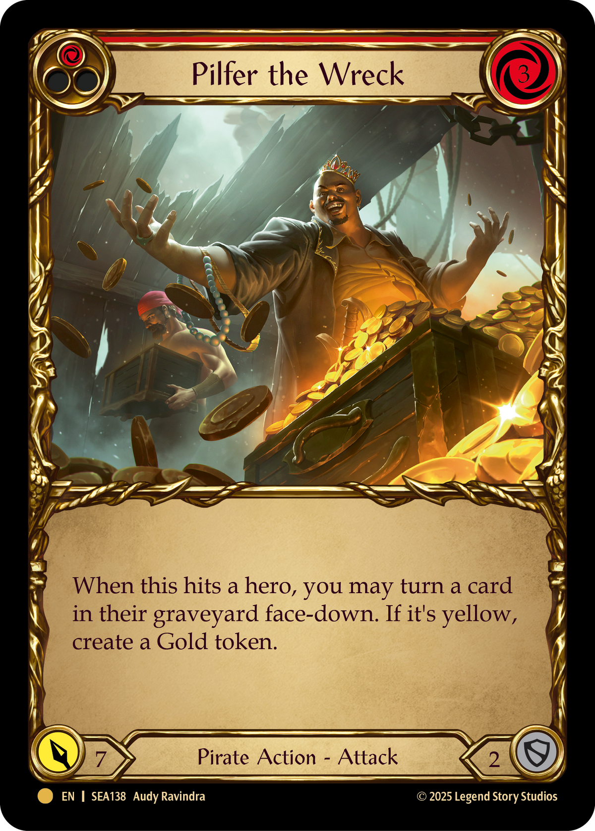 Pilfer the Wreck (Red) SEA138 (High Seas)  - Cold Foil