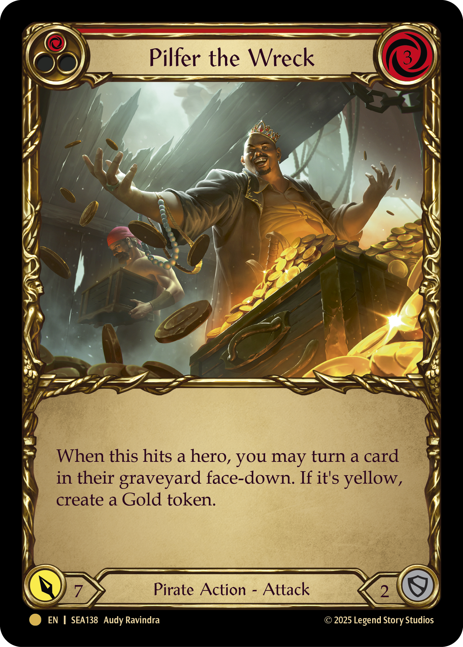 Pilfer the Wreck (Red) SEA138 (High Seas)  - Cold Foil