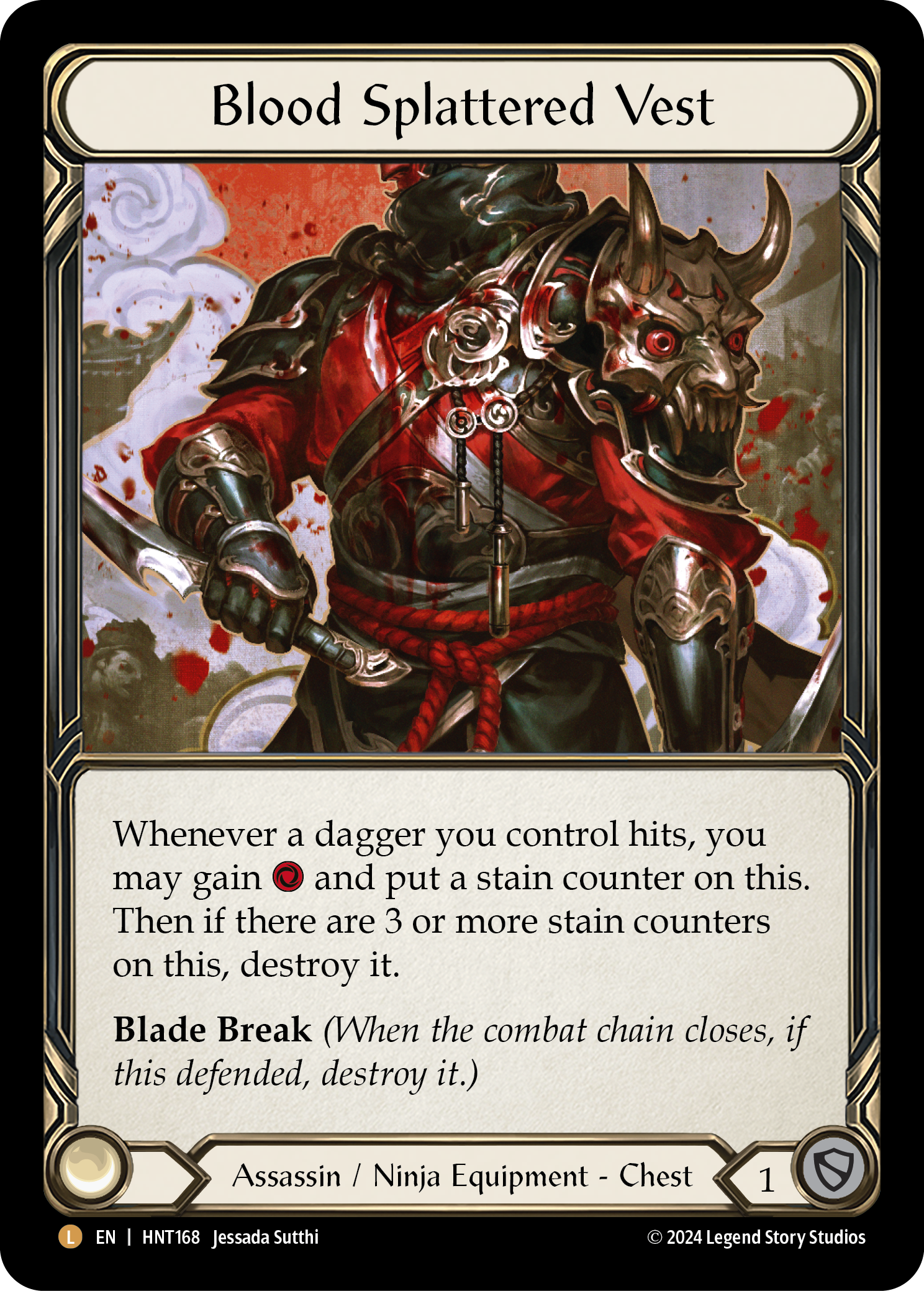 Blood Splattered Vest HNT168 (The Hunted)  - Rainbow Foil