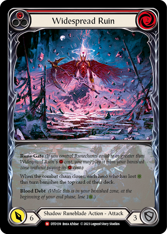 Widespread Ruin DTD139 (Dusk till Dawn)  - Extended Art Rainbow Foil