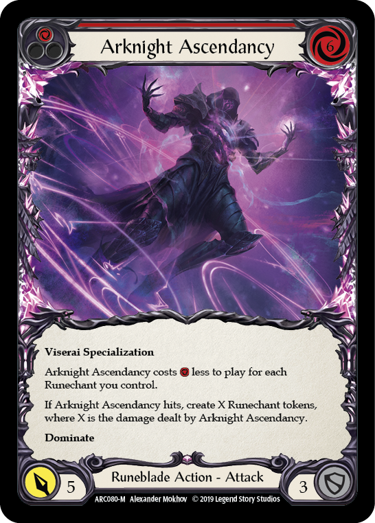 Arknight Ascendancy ARC080 (Arcane Rising)  - 1st Edition Rainbow Foil