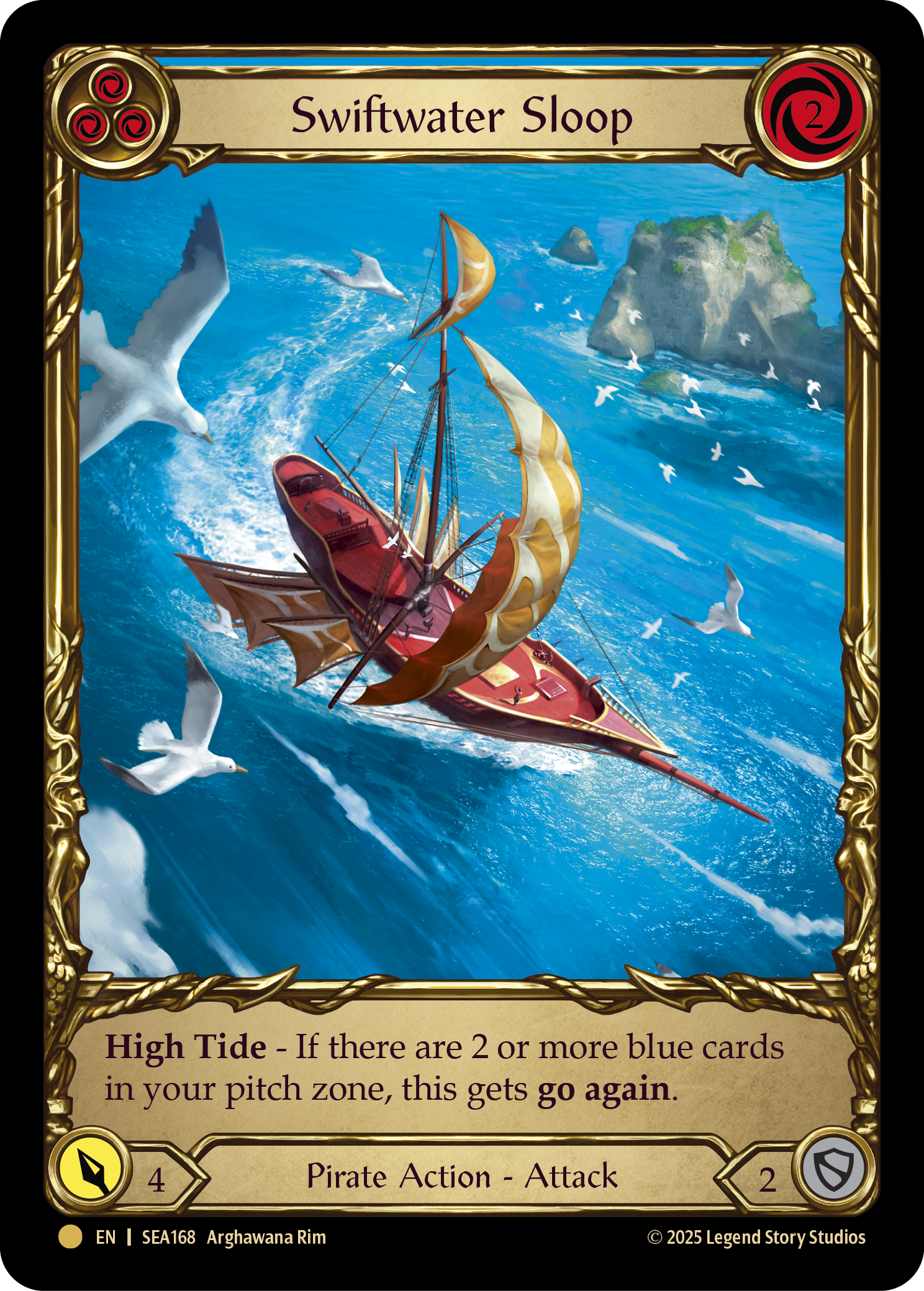 Swiftwater Sloop (Blue) SEA168 (High Seas)  - Cold Foil
