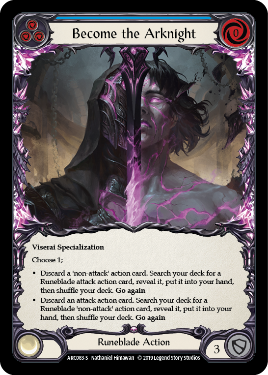 Become the Arknight ARC083 (Arcane Rising)  - 1st Edition Rainbow Foil