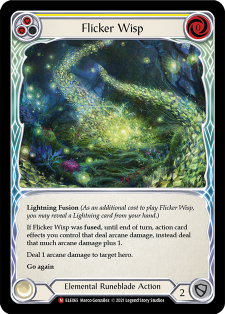Flicker Wisp ELE065 (Tales of Aria)  - 1st Edition Rainbow Foil