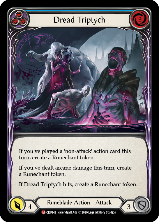 Dread Triptych CRU142 (Crucible of War)  - 1st Edition Rainbow Foil