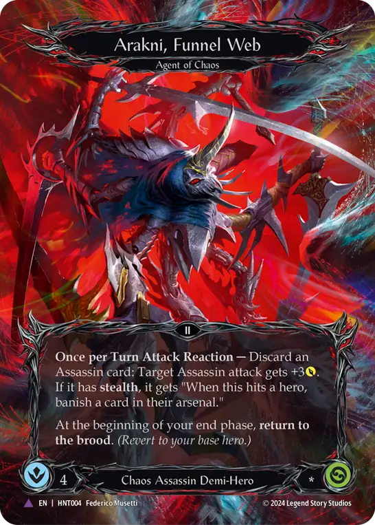 Arakni, Funnel Web HNT004 (The Hunted)  - Cold Foil