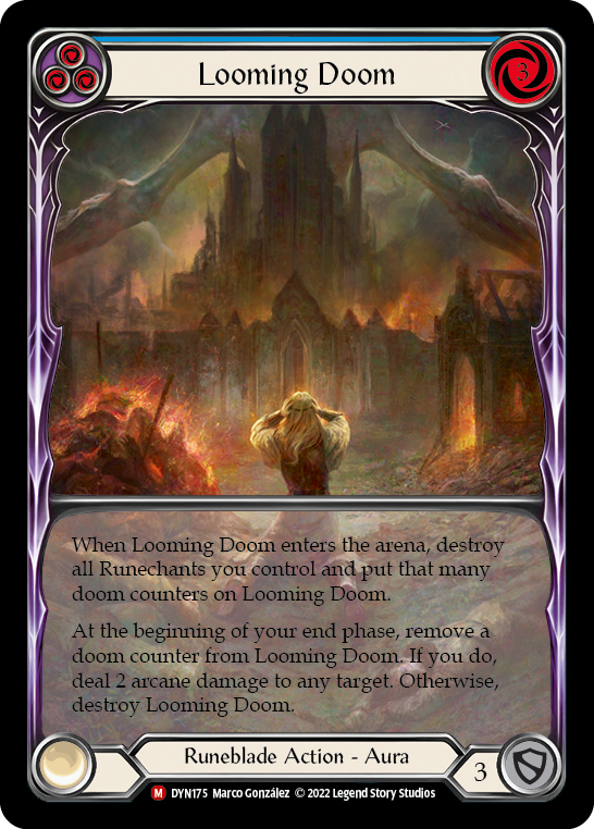 Looming Doom Extended Art DYN175 (Dynasty)  - Rainbow Foil