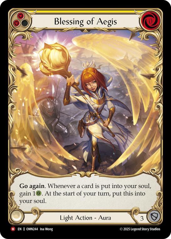 Blessing Of Aegis (Extended Art) OMN244 (Omens of the Third Age)  - Cold Foil