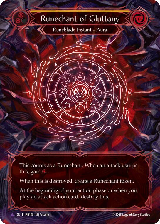 Runechant of Gluttony IAR153-MV (Omens of the Third Age)  - Cold Foil