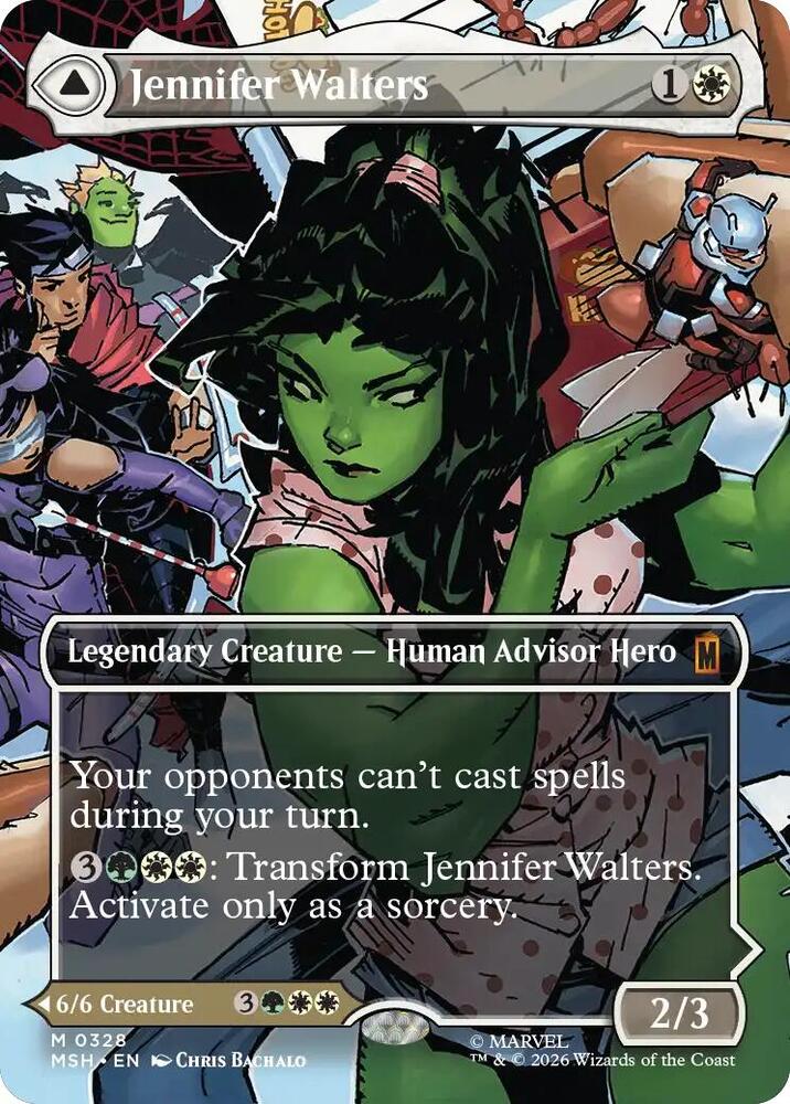 Jennifer Walters Borderless 0328 328 (Marvel Super Heroes)  - Borderless Foil