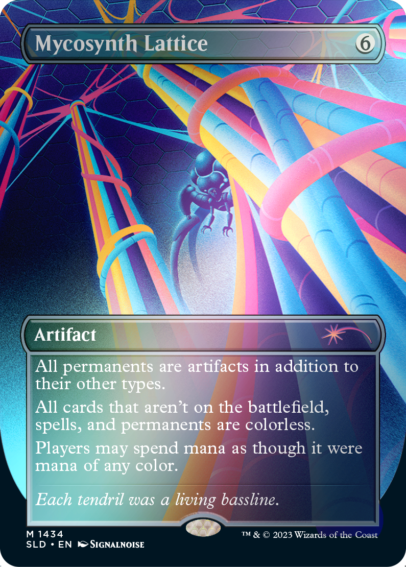 Mycosynth Lattice 1434★/1 (Secret Lair Drop Series)  - Borderless Rainbow Foil