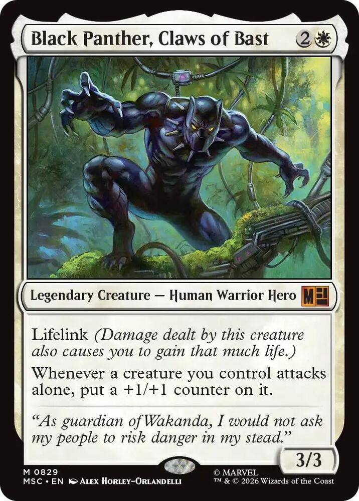 Black Panther, Claws of Bast 829 (Commander: Marvel Super Heroes)  - Foil