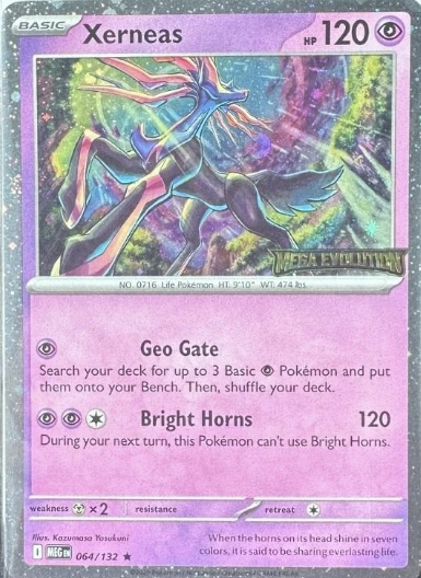 Xerneas Mega Evolution Stamped 064/132 (Miscellaneous Cards & Products)  - Holofoil