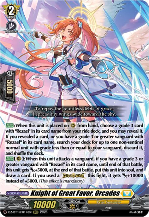 Knight of Great Favor Orcades DZ-BT14/014EN (DZ-BT14: Envoys of the Crimson Moon) 