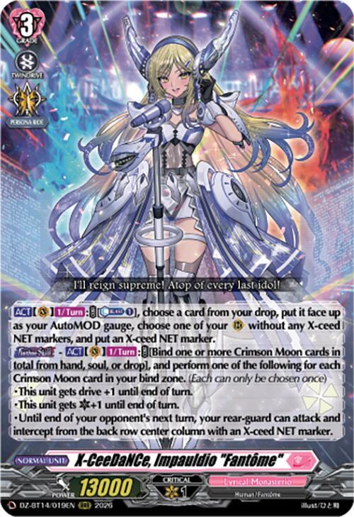 X CeeDaNCe Impauldio Fantome DZ-BT14/019EN (DZ-BT14: Envoys of the Crimson Moon) 