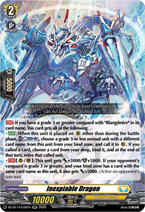 Inexpiable Dragon DZ-BT14/035EN (DZ-BT14: Envoys of the Crimson Moon) 