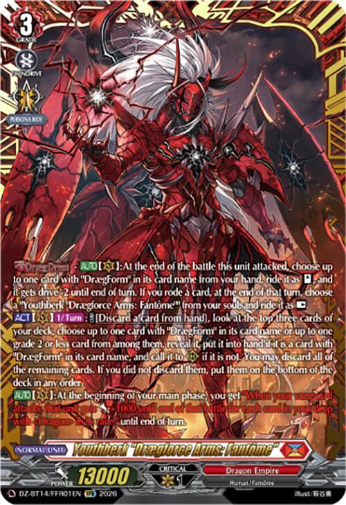 Youthberk Draegforce Arms Fantome FFR DZ-BT14/FFR01EN (DZ-BT14: Envoys of the Crimson Moon) 