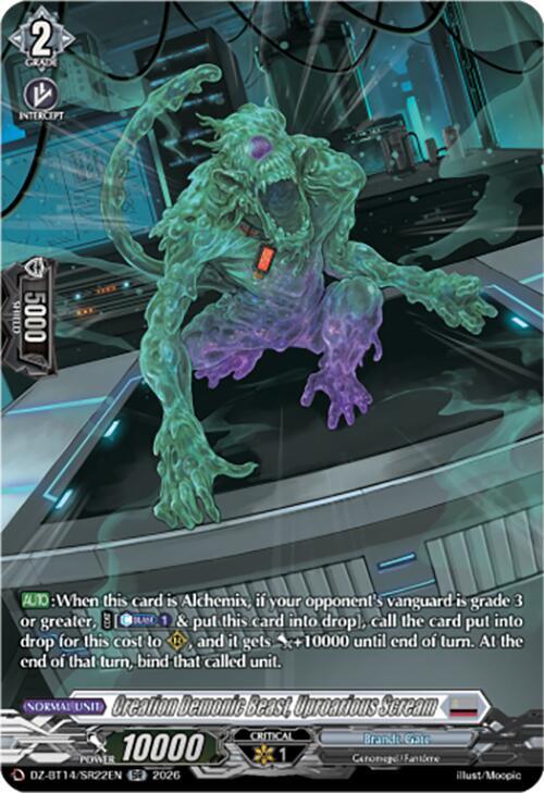 Creation Demonic Beast Uproarious Scream SR DZ-BT14/SR22EN (DZ-BT14: Envoys of the Crimson Moon) 