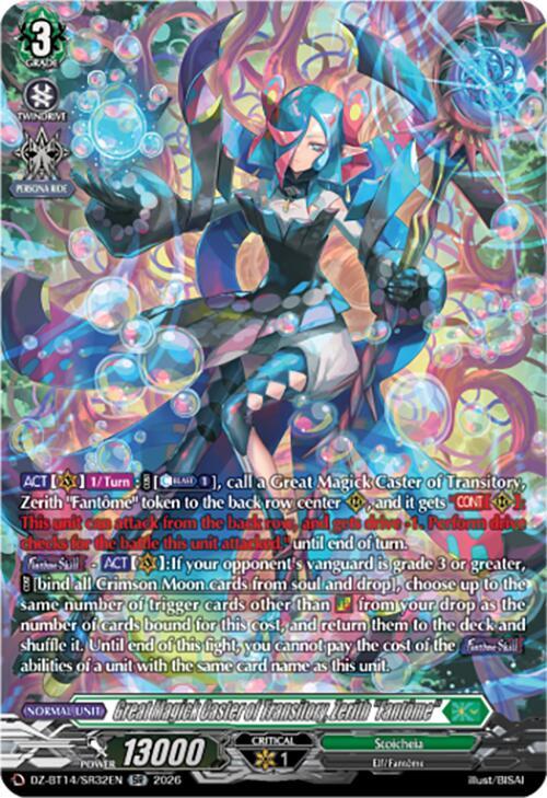 Great Magick Caster of Transitory Zerith Fantome SR DZ-BT14/SR32EN (DZ-BT14: Envoys of the Crimson Moon) 